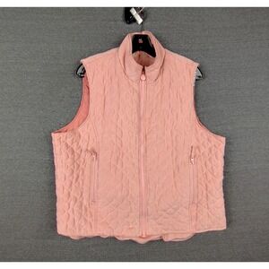 Outback Trading Co Womens Jacket 1x Pink Faux Suede Zip Vest Western‎ Grand Prix